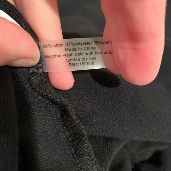 Sundays Cotton Blend High Waist Lounge Pants in Black XS - Picture 6 of 6